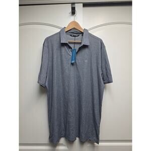Travis Mathew Polo Shirt Mens XL Blue Gray Short Sleeve BNWT